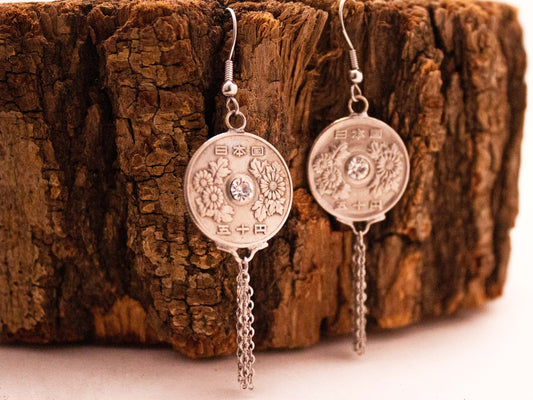 coin earrings dangle, gold plated earrings, silver earrings, Gifts for Her, handmade jewelry, Earrings